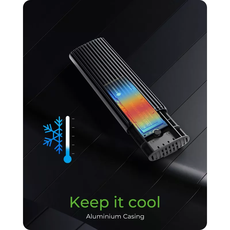 ICY BOX IB-1808MCT-CU31 puzdro na SSD čierne M.2