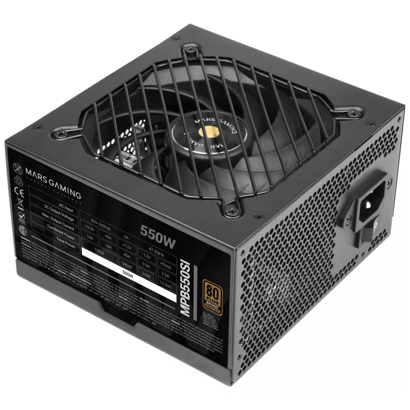 Mars Gaming MPB550SI napájací zdroj 550 W 24-pin ATX ATX čierny