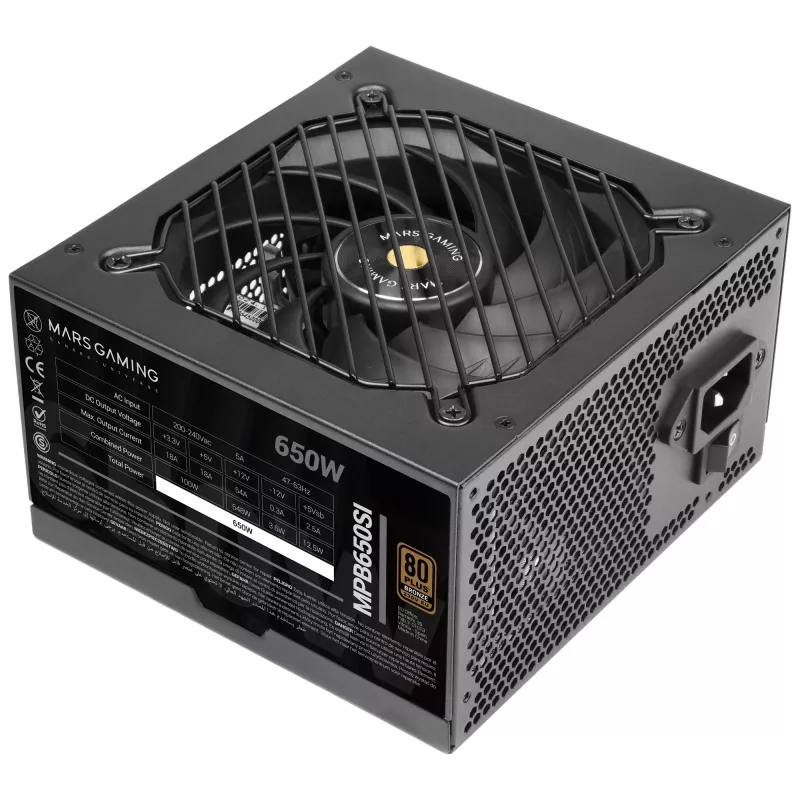 Mars Gaming MPB650SI napájací zdroj 650 W 24-pin ATX ATX čierny