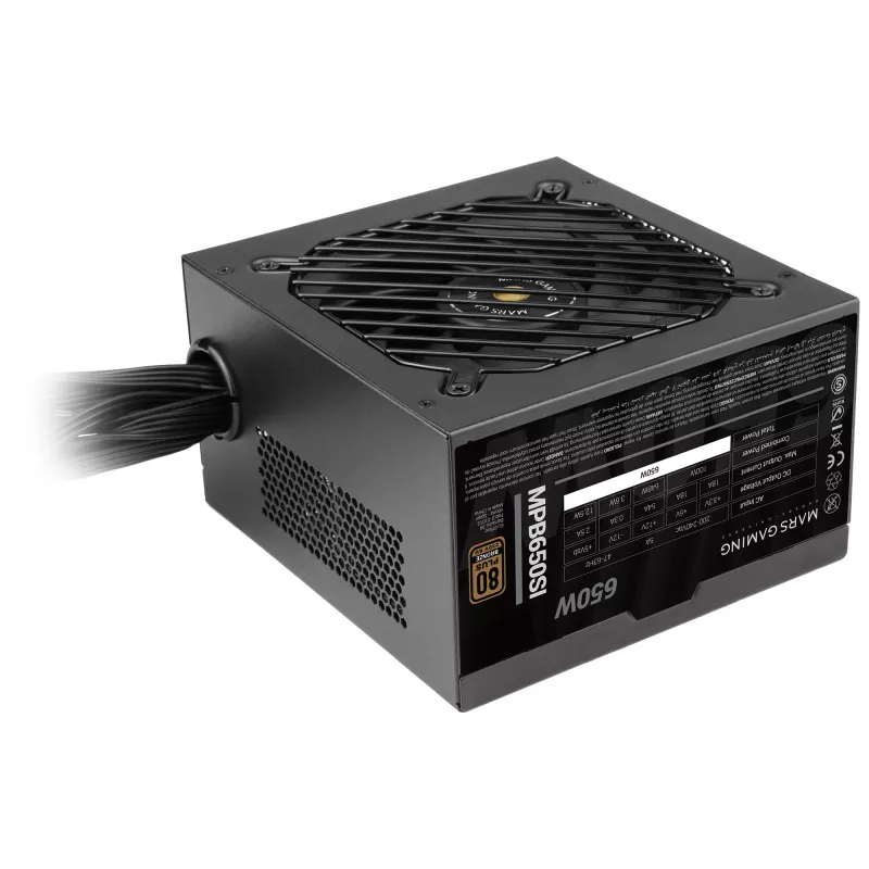 Mars Gaming MPB650SI napájací zdroj 650 W 24-pin ATX ATX čierny