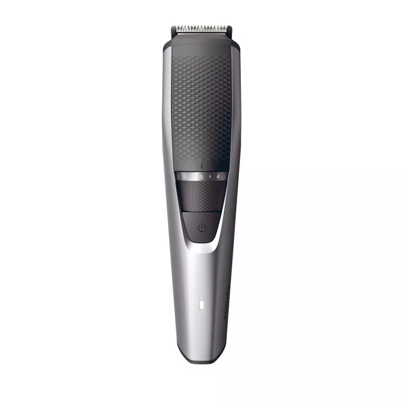 Strojček na bradu Philips BEARDTRIMMER Series 3000 BT3239/15, 0,5 mm–10 mm, 20 dĺžkových stupňov, USB nabíjanie, čierna/strieborná