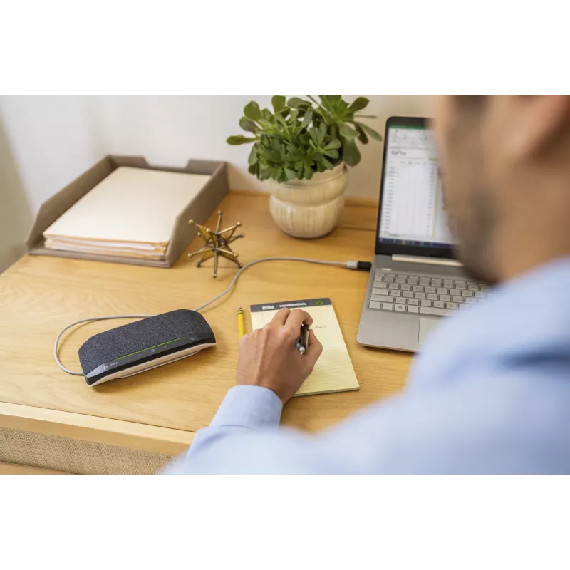 HP Poly Sync 10 USB-A USB-C konferenčný reproduktor, PC, strieborná, 0.715 m, IP64, Windows 10, Windows 11, MacOS