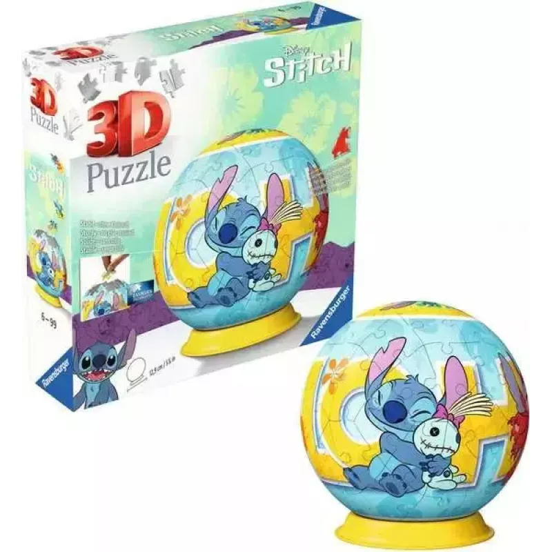 Ravensburger Disney Stitch 3D puzzle guľa, 72 dielikov