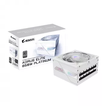Napájací zdroj GIGABYTE AORUS ELITE P850W 850W ATX 80 PLUS Platinum plne modulárny biely 120mm ventilátor