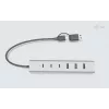 i-tec USB-C/USB-A nabíjací kovový HUB 7 portov (3x USB-C, 4x USB-A)