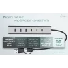i-tec USB-C/USB-A nabíjací kovový HUB 7 portov (3x USB-C, 4x USB-A)