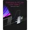 ICY BOX IB-DK4022a-CPD káblový USB 3.2 Gen 1 (3.1 Gen 1) Type-C hliník, strieborný