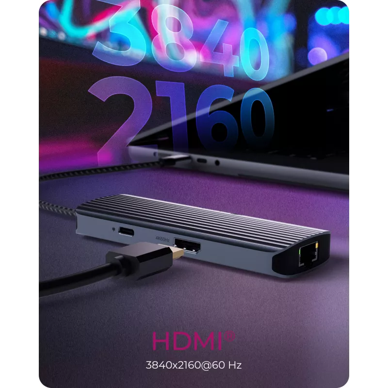 ICY BOX IB-DK4034a-CPD káblový USB 3.2 Gen 1 (3.1 Gen 1) Type-C hliník, strieborný