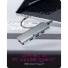 ICY BOX IB-DK4034a-CPD káblový USB 3.2 Gen 1 (3.1 Gen 1) Type-C hliník, strieborný
