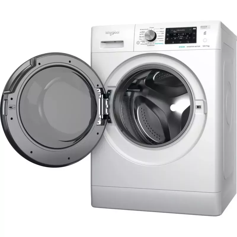 Whirlpool FFWDD1076258B práčka so sušičkou voľne stojaca predné plnenie biela