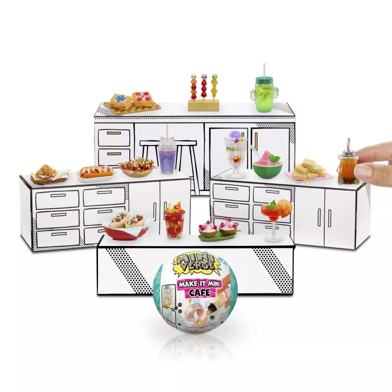 Miniverse Make It Mini Foods: Cafe in PDQ Series 4, 8 rokov, viacfarebný, plast
