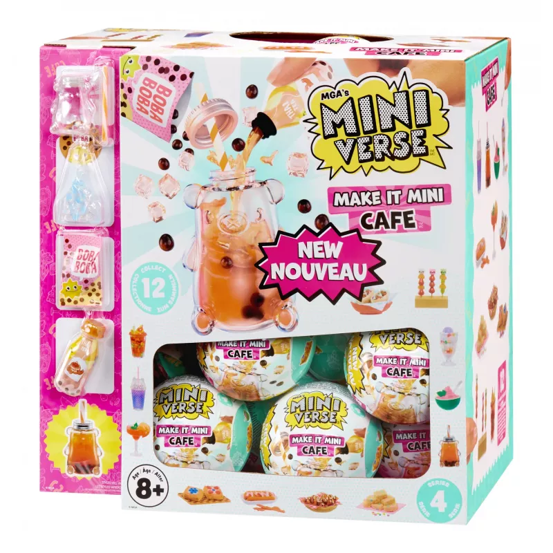 Miniverse Make It Mini Foods: Cafe in PDQ Series 4, 8 rokov, viacfarebný, plast