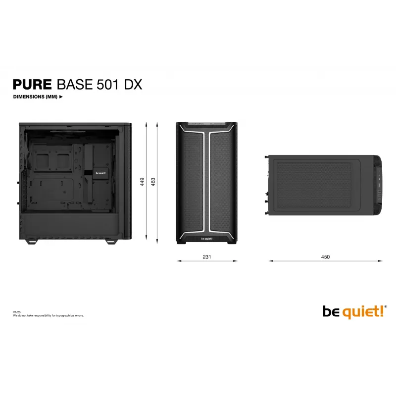PC skriňa be quiet! Pure Base 501 DX čierna Midi Tower