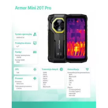 Smartphone UleFone Armor Mini 20T Pro 5G, 4,7
