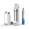 Sýfonovač BRITA Carbonator 1046730 biela — kompaktný stolný sýfonovač s 2 fľašami (231×126×443 mm)