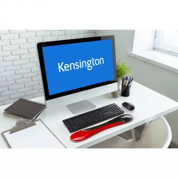 Kensington slim Duo Gel podložka pod zápästie pre klávesnicu – červená, červená, gél, termoplastický polyuretán (TPU), Čína, MIL-STD-810H metóda 504.3 kontaminácia kvapalinami, 490 mm, 95 mm