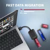 Puzdro na SSD AXAGON ADM2-AM USB-A 10 Gbit/s pre jeden M.2 NVMe/SATA disk, USB 3.2 Gen 2, 10 cm kábel, čierne