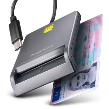Čítačka kariet Axagon CRE-SM3TC USB 2.0 Type-C sivá SmartMedia