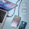 Čítačka kariet Axagon CRE-SM3TC USB 2.0 Type-C sivá SmartMedia