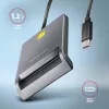 Čítačka kariet Axagon CRE-SM3TC USB 2.0 Type-C sivá SmartMedia