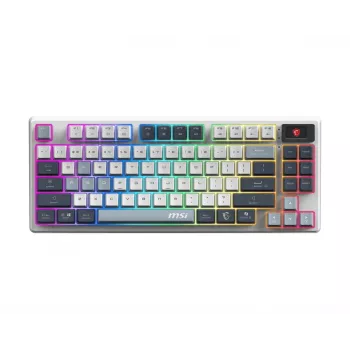 Mechanická tenkeyless herná klávesnica MSI FORGE GK600 TKL Wireless USB + Bluetooth QWERTY UK English RGB modrá/biela