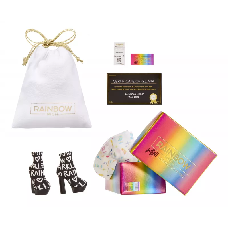 Rainbow High Accessories Studio Series 1, S Assortment v PDQ topánky pre bábiky