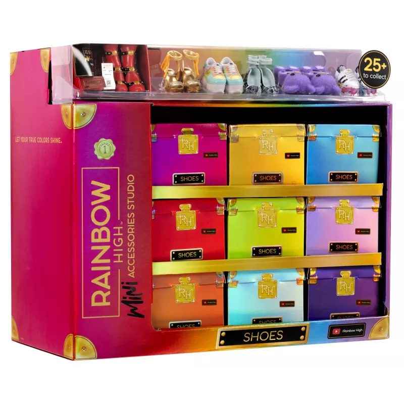 Rainbow High Accessories Studio Series 1, S Assortment v PDQ topánky pre bábiky