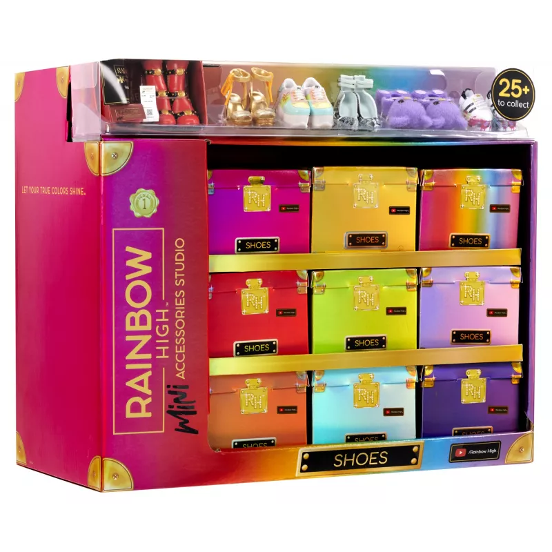 Rainbow High Accessories Studio Series 1, S Assortment v PDQ topánky pre bábiky