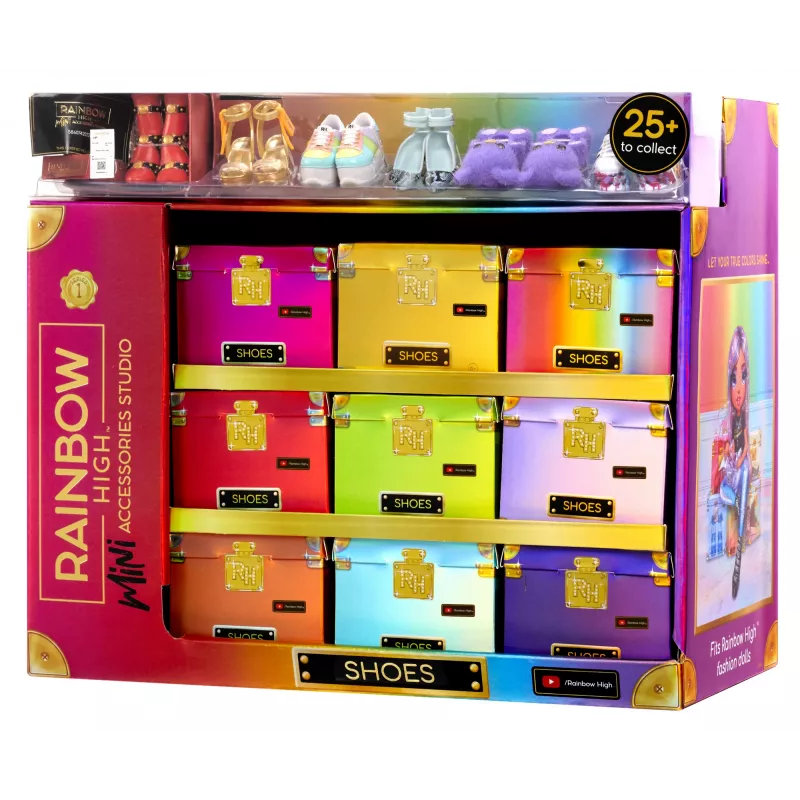 Rainbow High Accessories Studio Series 1, S Assortment v PDQ topánky pre bábiky