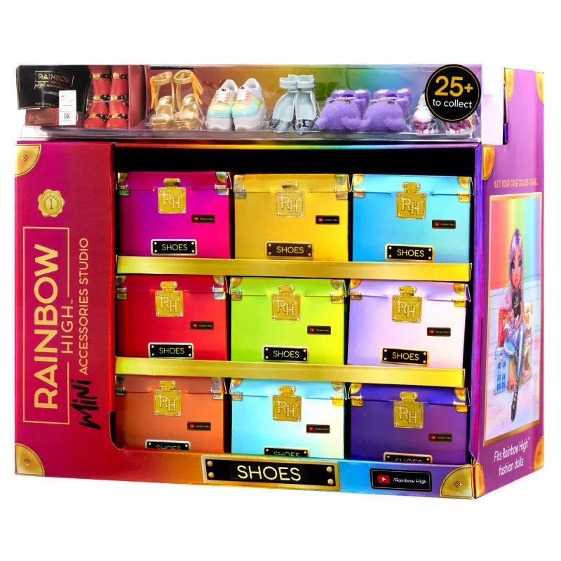 Rainbow High Accessories Studio Series 1, S Assortment v PDQ topánky pre bábiky