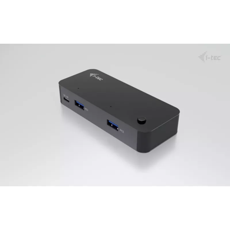 i-tec univerzálny KVM HUB 2x USB-C 2x USB-A 3.0 5000 Mbit/s čierny
