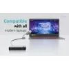 i-tec univerzálny KVM HUB 2x USB-C 2x USB-A 3.0 5000 Mbit/s čierny