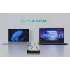 i-tec univerzálny KVM HUB 2x USB-C 2x USB-A 3.0 5000 Mbit/s čierny