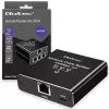 Ethernetový splitter QOLTEC 52294 1x3 RJ45 so vstupom napájania USB-C
