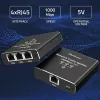 Ethernetový splitter QOLTEC 52294 1x3 RJ45 so vstupom napájania USB-C