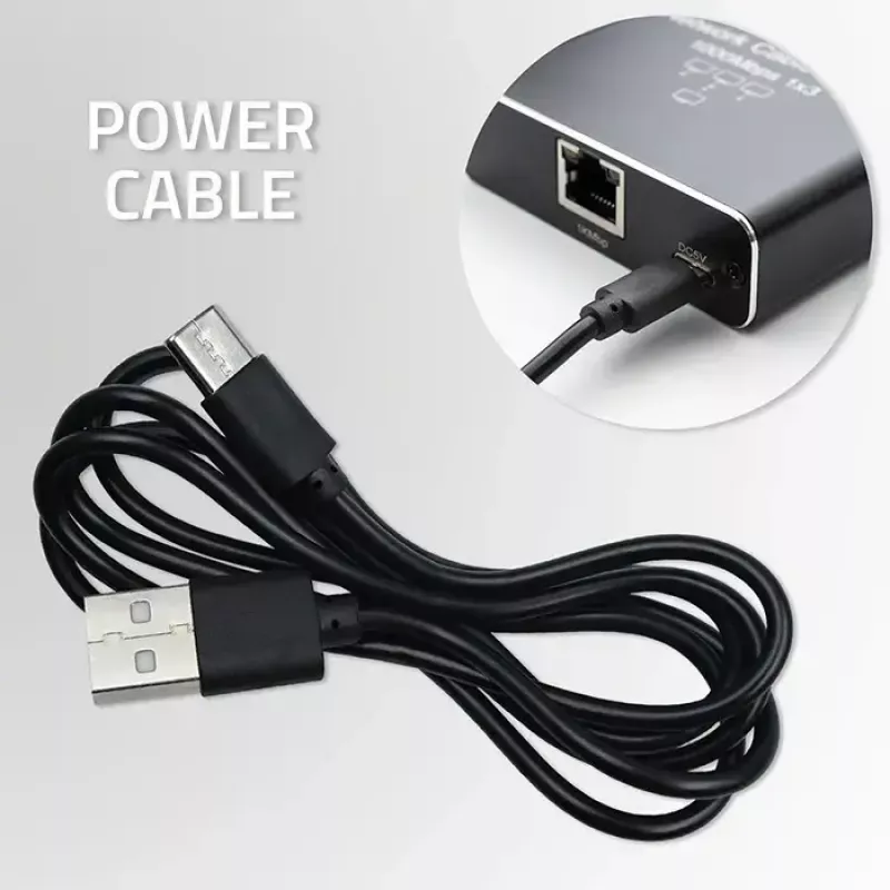 Ethernetový splitter QOLTEC 52294 1x3 RJ45 so vstupom napájania USB-C