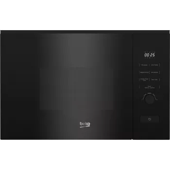 Vstavaná mikrovlnná rúra s grilom BEKO BMGB20212B, 800 W, 20 l, otočné ovládače a tlačidlá, 24,5 cm tanier, čierna