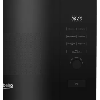 Vstavaná mikrovlnná rúra s grilom BEKO BMGB20212B, 800 W, 20 l, otočné ovládače a tlačidlá, 24,5 cm tanier, čierna
