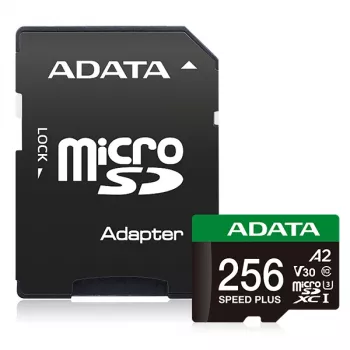 MicroSDXC ADATA Speed Plus 256GB UHS Class 3 UD256GUI3V30A2SP-RA1