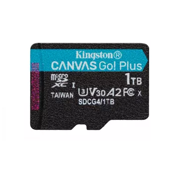 Kingston Technology 1TB microSDXC Canvas Go Plus Gen4 200R A2 U3 jednotlivé balenie bez adaptéra