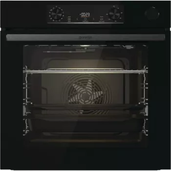 Vstavaná elektrická rúra Gorenje BSA6737E15BG — 77 l, čierna, digitálny časovač, konvekcia, gril, funkcia pizza