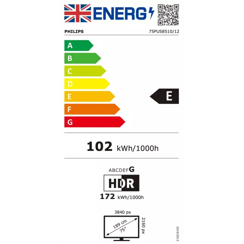 Philips 75PUS8510 190,5 cm (75 palcov) 4K Ultra HD Smart TV Wi-Fi čierna