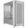 PC skriňa CORSAIR FRAME 4000D RS Midi Tower biela — ATX, tvrdené sklo, 3x120mm predné ventilátory, podporuje 360/240/140mm radiátory