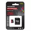 MicroSDXC pamäťová karta ADATA 256 GB AUSDX256GUI3V30SHA2-RA1 UHS-I Class 10 V30 (čítanie 100 MB/s, zápis 80 MB/s) s SD adaptérom