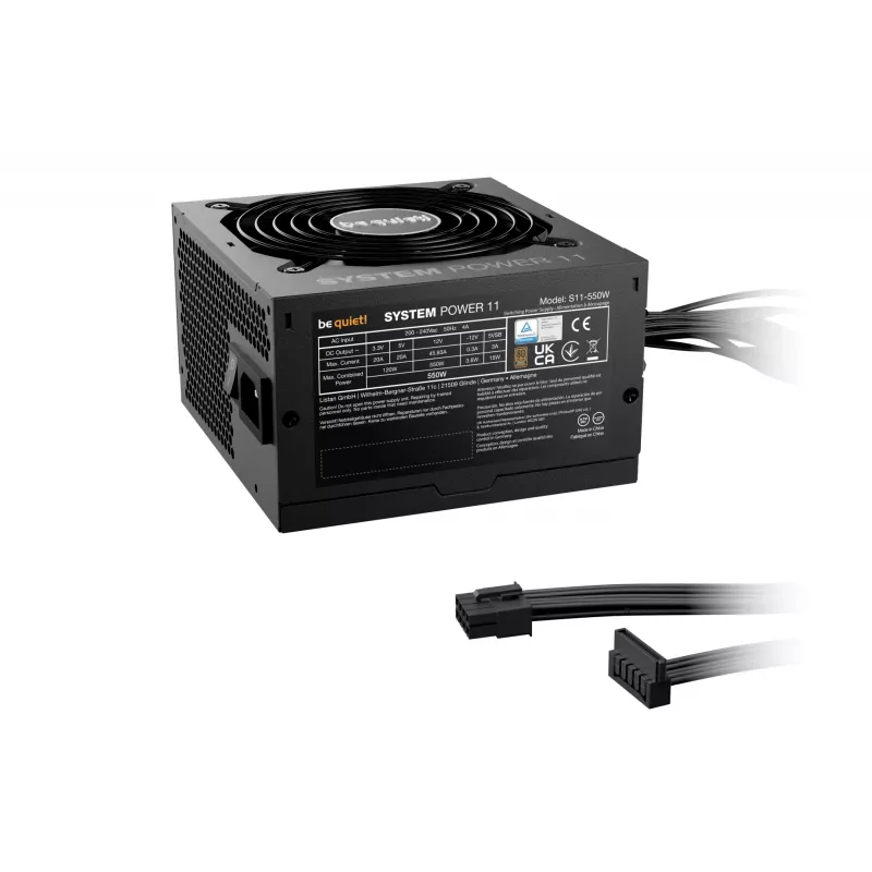 be quiet! System Power 11 550W PC napájací zdroj 20+4-polohový ATX ATX čierny