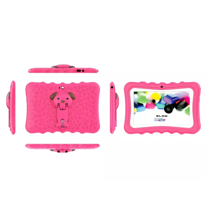 Tablet BLOW KidsTAB7 V2, 7" 1280x800, A133 1,5 GHz, 4 GB RAM, 32 GB, Android 14, s puzdrom, ružový