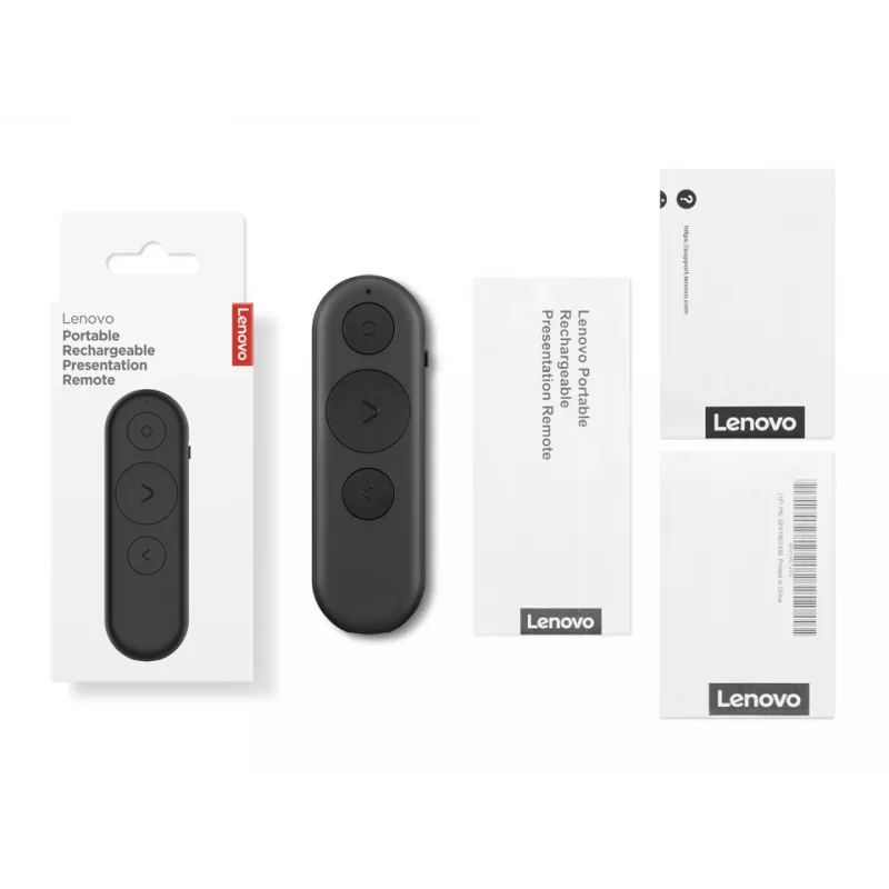 Lenovo prenosný nabíjateľný prezenter, Bluetooth, čierna