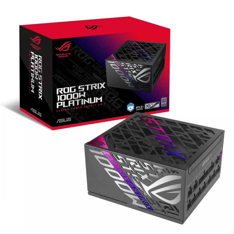ASUS ROG STRIX-1000P-GAMING napájací zdroj 1000 W 20+4 Pin ATX ATX čierny, strieborný