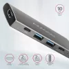 Axagon HMC-5G21 USB 10Gbps hub, 2x USB-A, 2x USB-C, HDMI 4k/30Hz, PD 60W, USB-C kábel