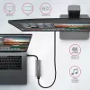 Axagon HMC-5G21 USB 10Gbps hub, 2x USB-A, 2x USB-C, HDMI 4k/30Hz, PD 60W, USB-C kábel